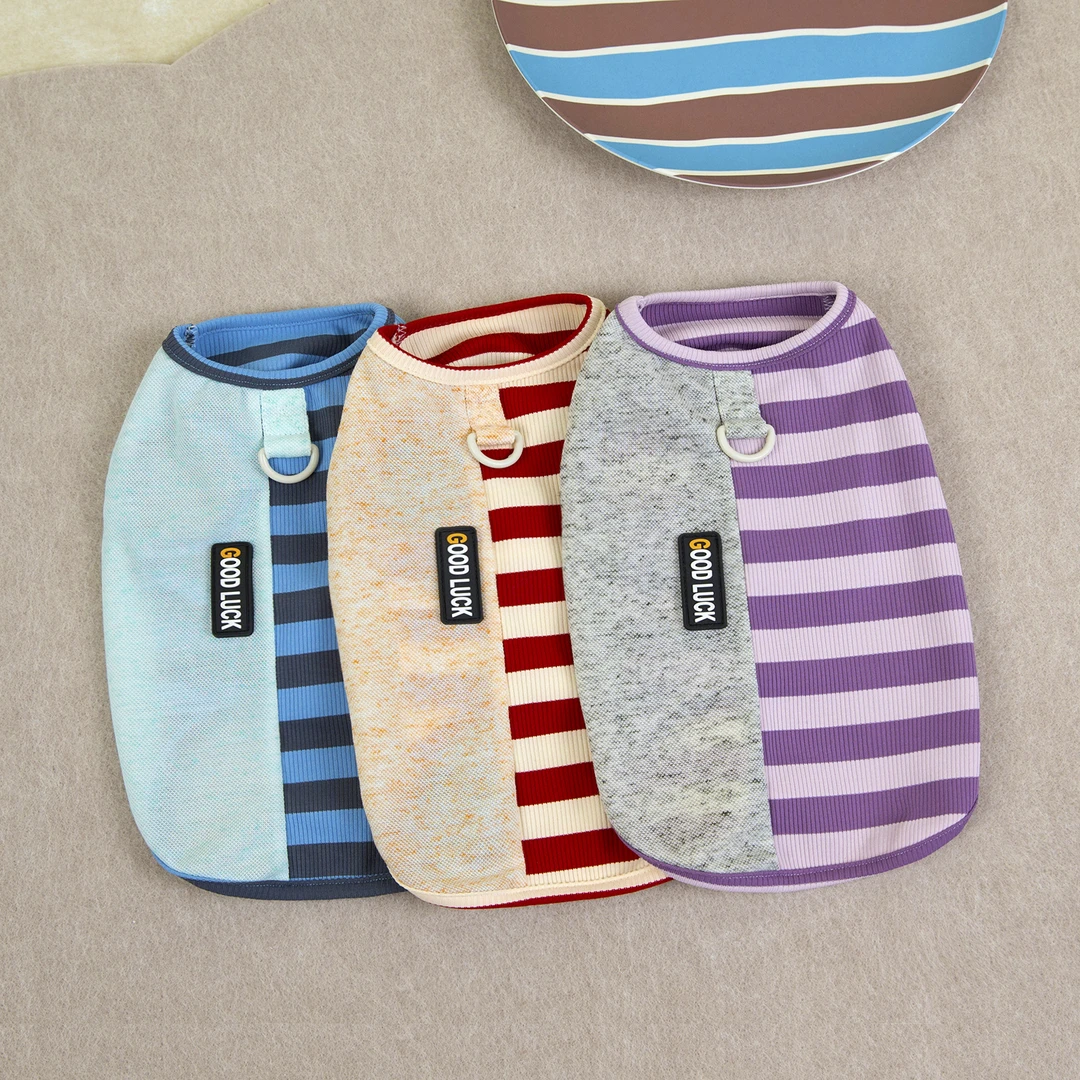 琴键宠物狗狗衣服泰迪博美比熊小型犬猫咪春装夏季薄款防掉毛牵引