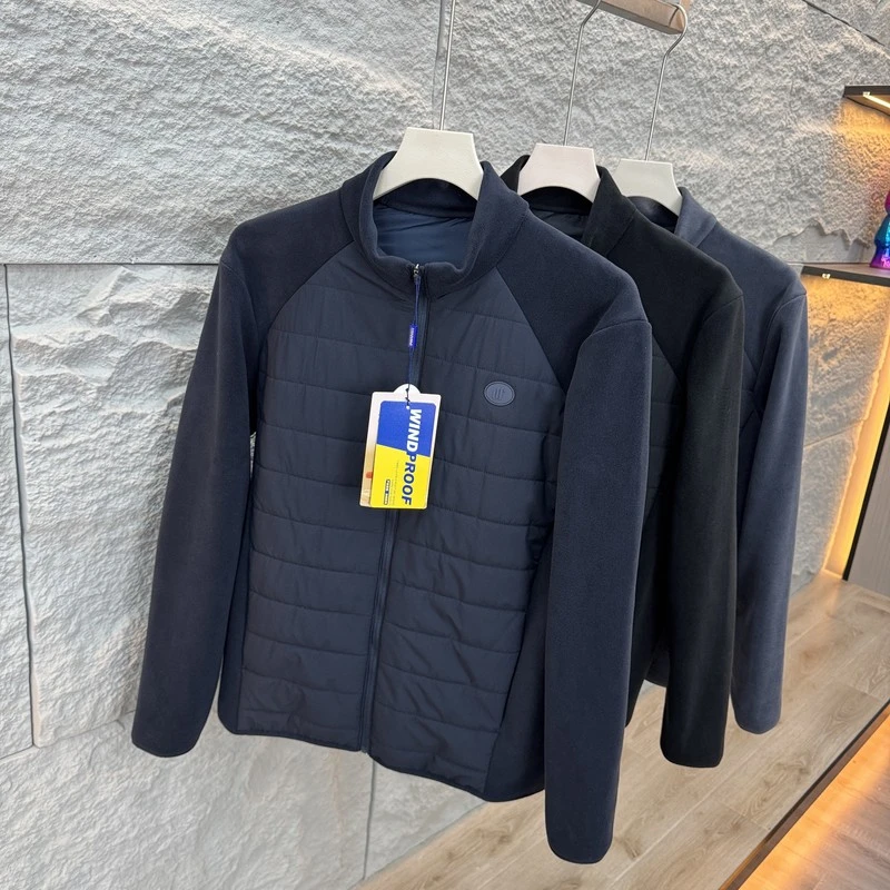 保暖100羊毛絮片气绒衣秋冬男户外时尚休闲立领夹克内胆外套8085