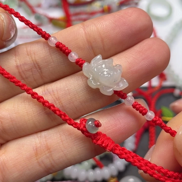 翡翠未镶嵌挂件脚链