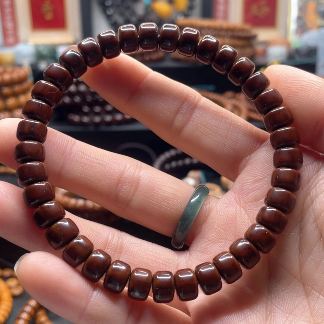 紫金鼠手串哦*腰8*5.7纯肉短轴手串