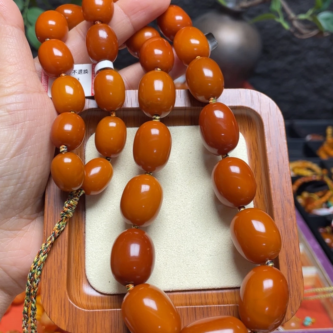 蜜蜡未镶嵌颈饰项链