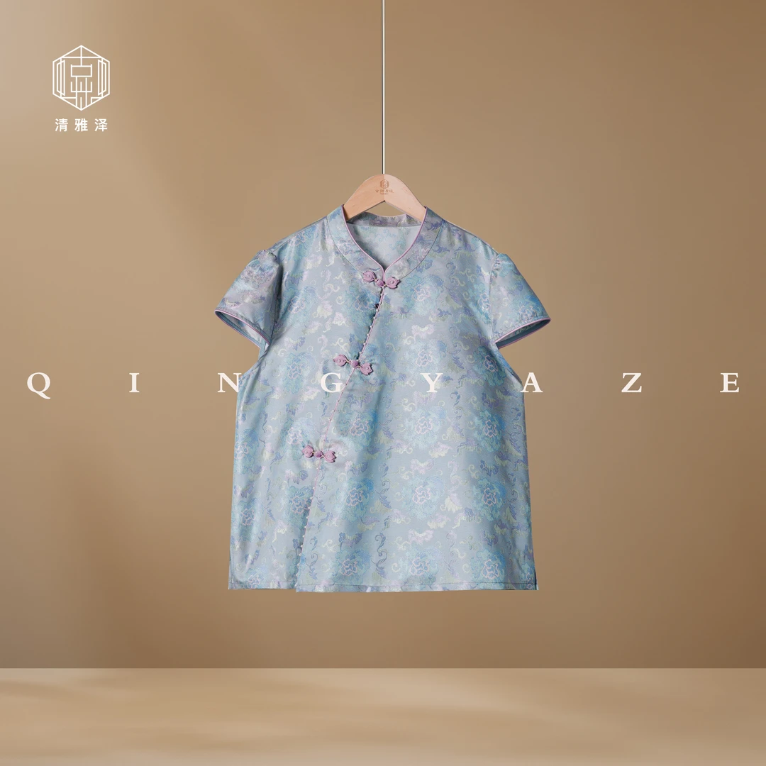 蜀锦罗·夏日马卡龙！桑蚕丝新中式上衣！GZ6323