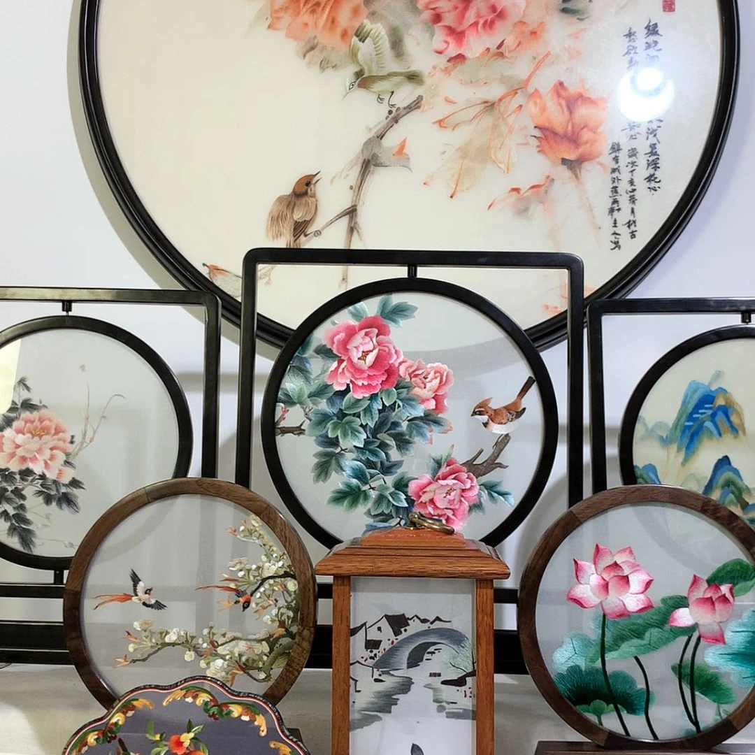 【闪购商品】织绣轻*苏绣双面绣摆台