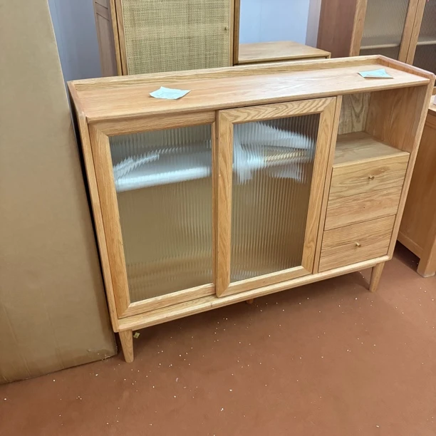 1.2米胡桃色餐边柜全新无售后