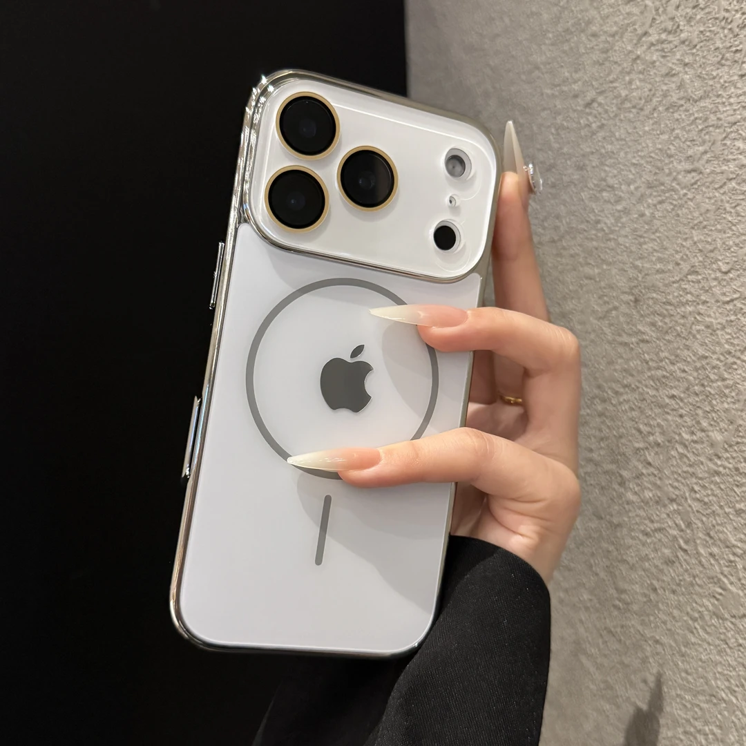 创意电镀磁吸适用苹果17promax手机壳新款iPhone16小众15高级14女