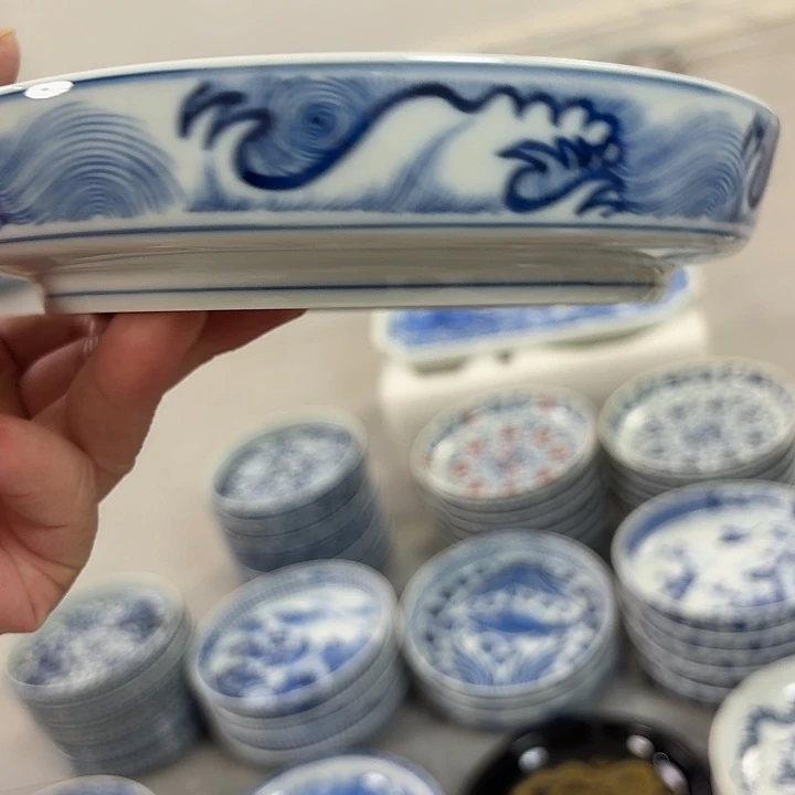 瓷片青花鱼藻大胡乘景德镇