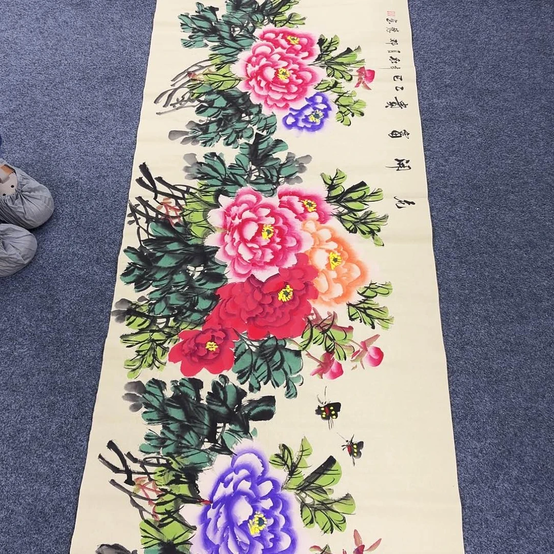 国画作品小姐姐放漏中