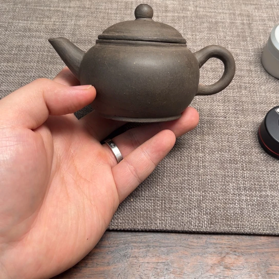 紫砂茶壶捂灰水平壶