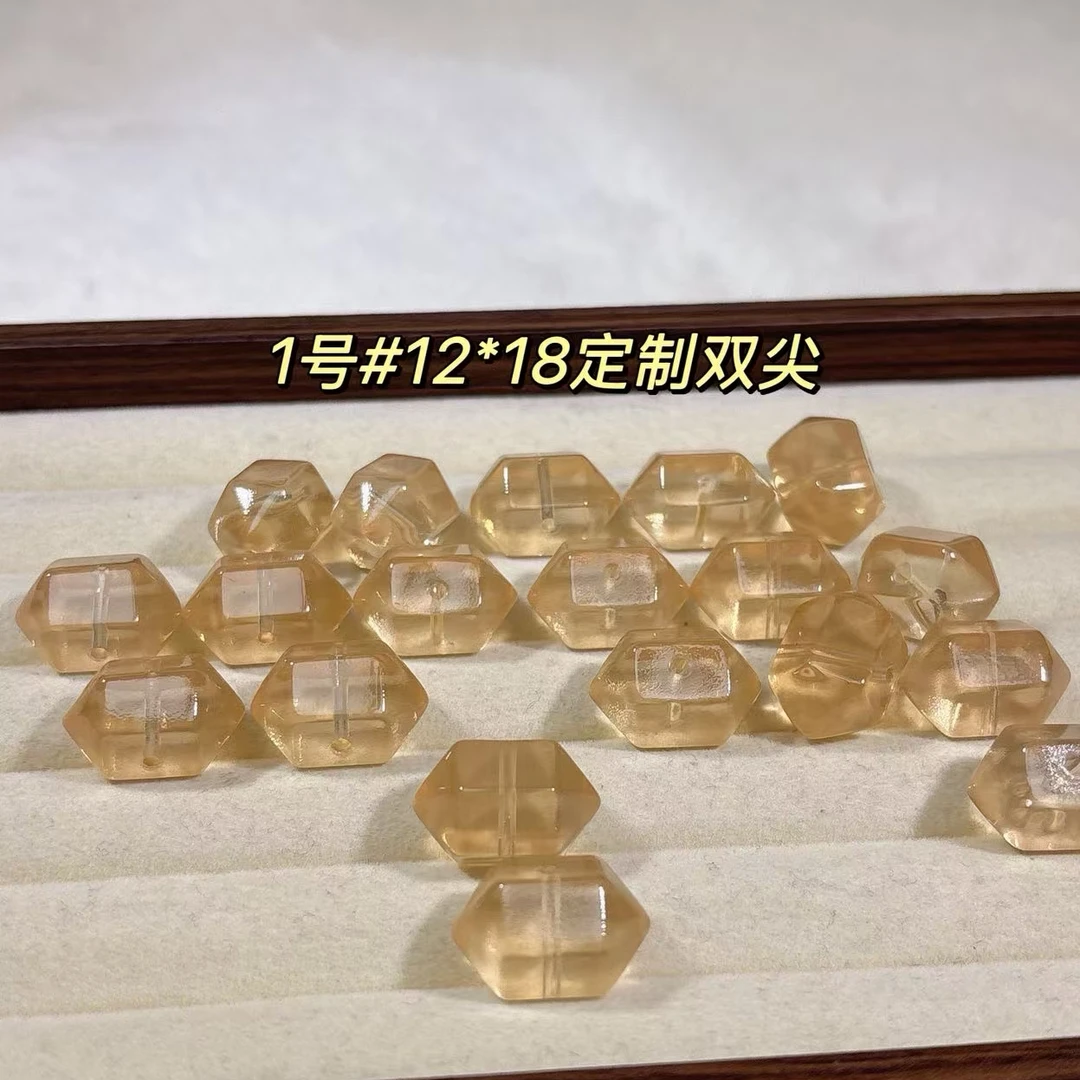琉璃双尖 仿水晶DIY配件