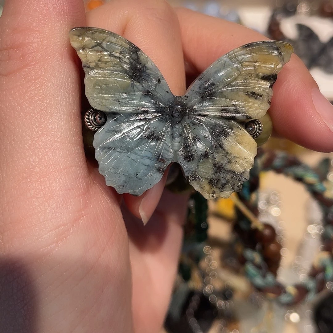 *****蛇纹石玉合金颈饰