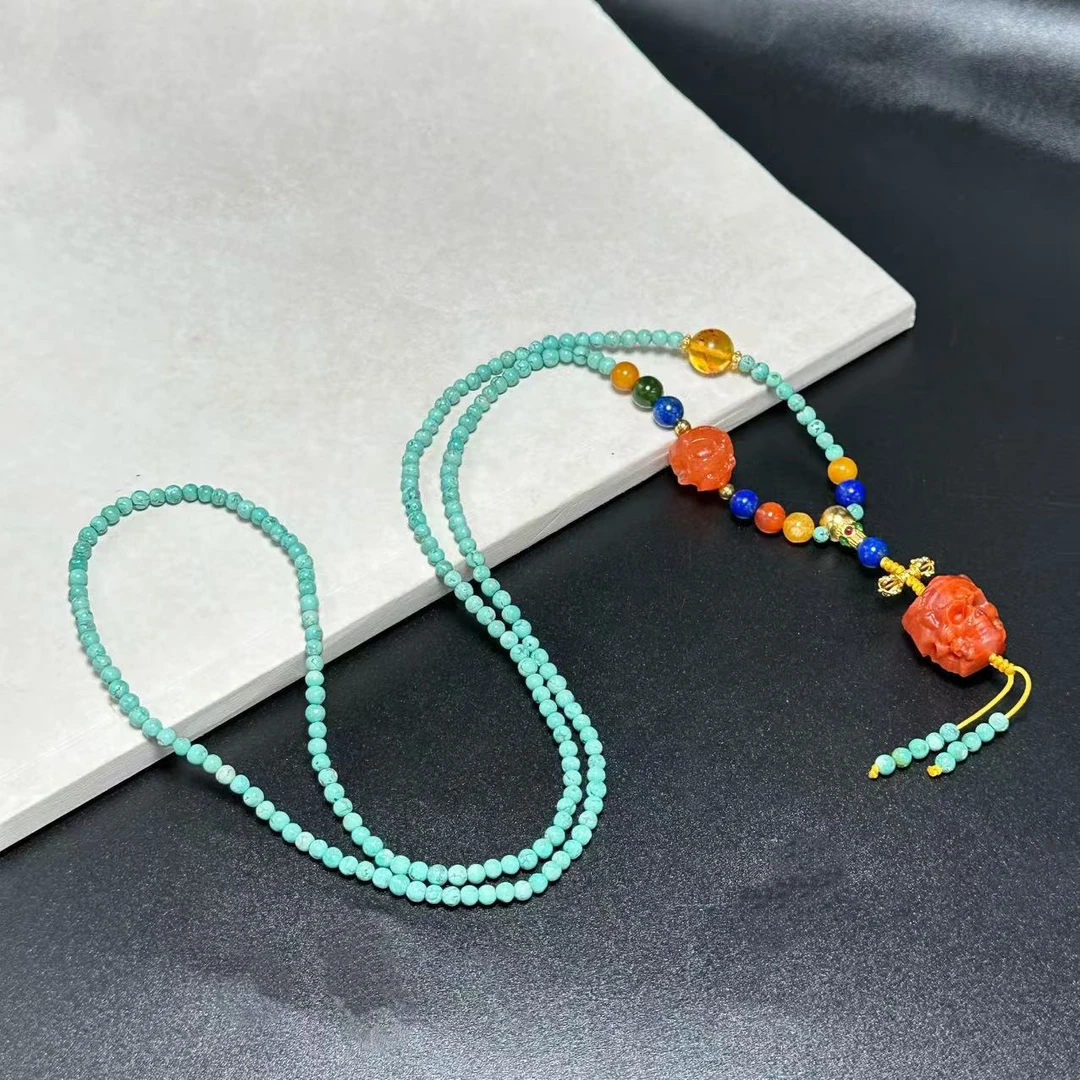 AL96 绿松石项链 3mm（多样性发其一）