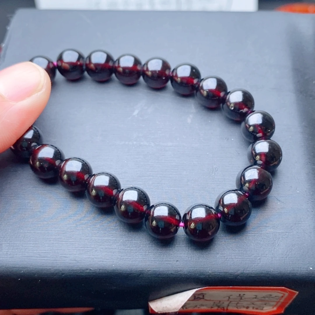 手链未镶嵌石榴石天然9毫米经济实惠大漏