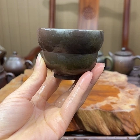 戬谷龙窑坭兴陶柴烧茶壶634