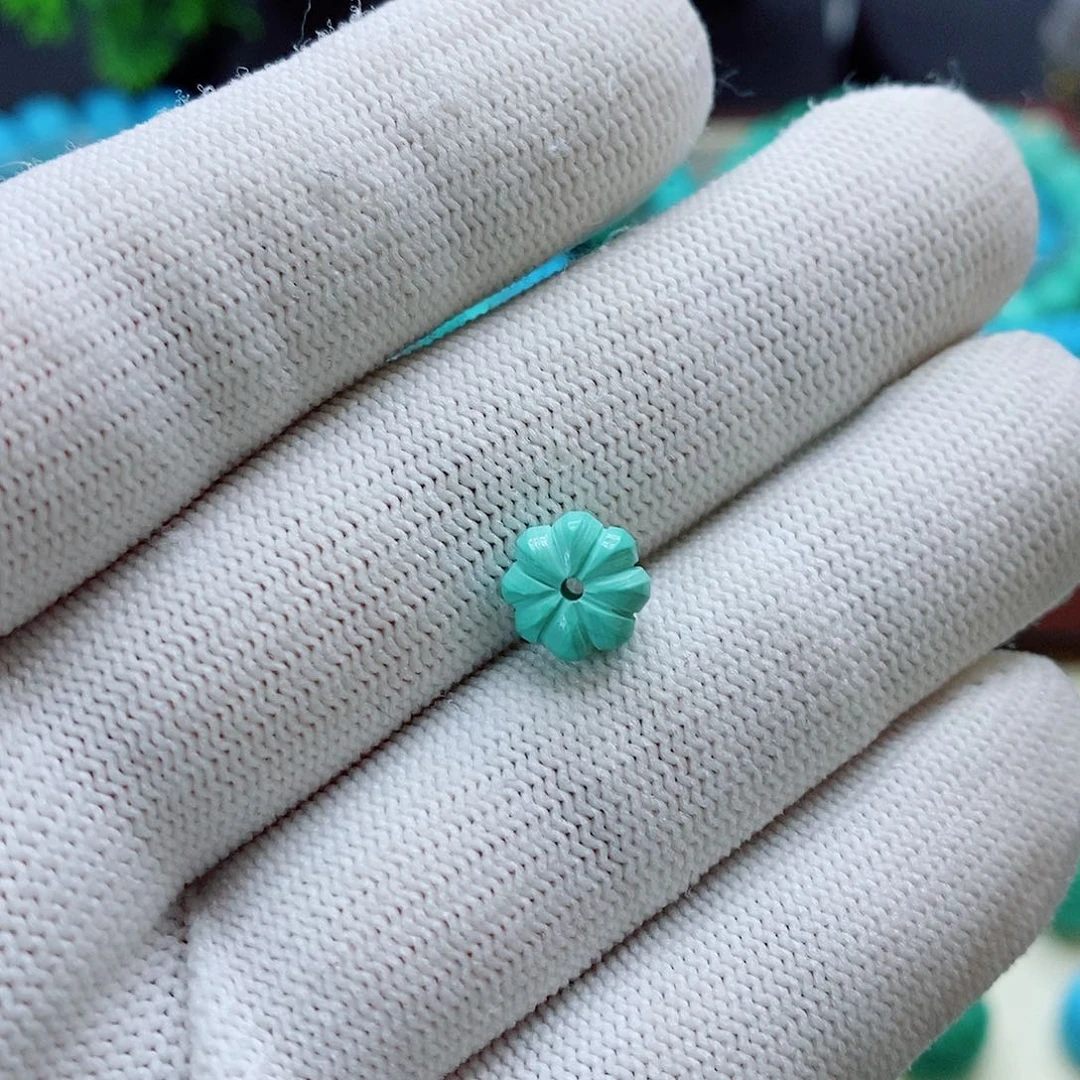 卡8mm高瓷绿一颗南瓜珠