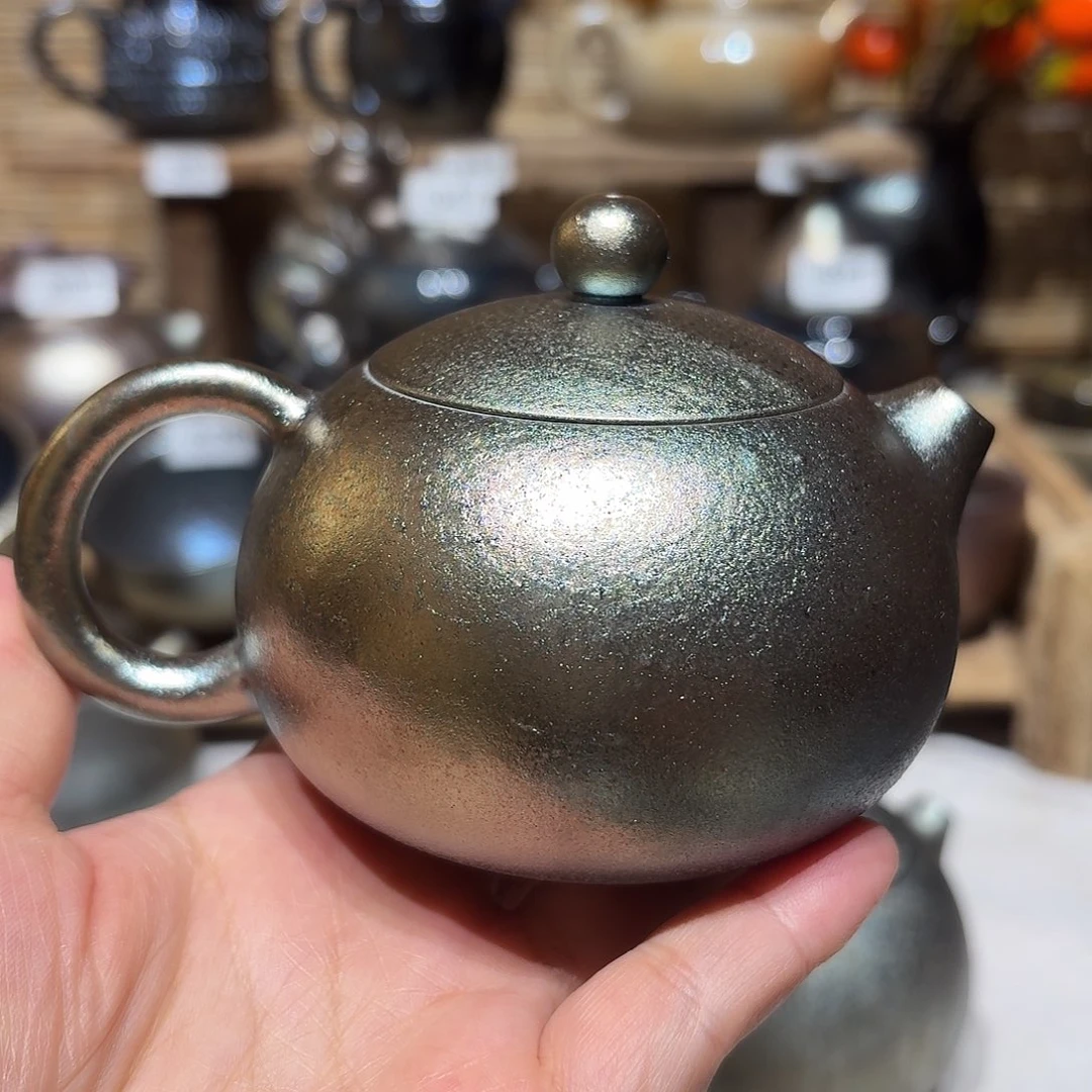 壶建水紫陶紫泥柴烧壶一瑕