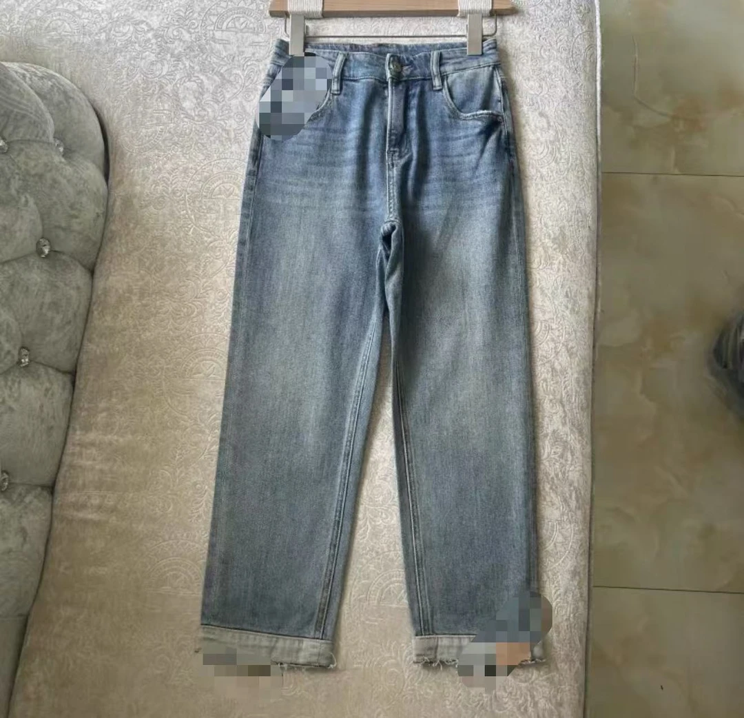8301-（图片以直播间实物为准）九分薄款牛仔阔腿裤显瘦宽松直筒裤
