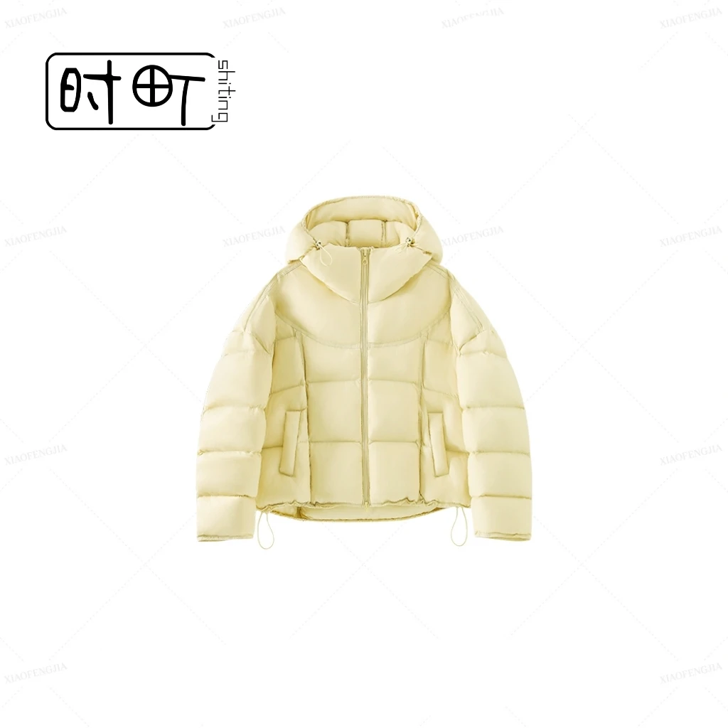 【M】25新款纯色连帽排骨短款泡芙羽绒服-069