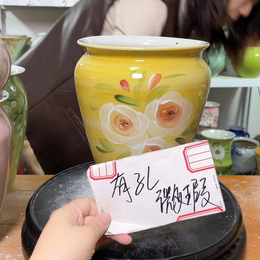 景德镇陶瓷高温花盆口14高22