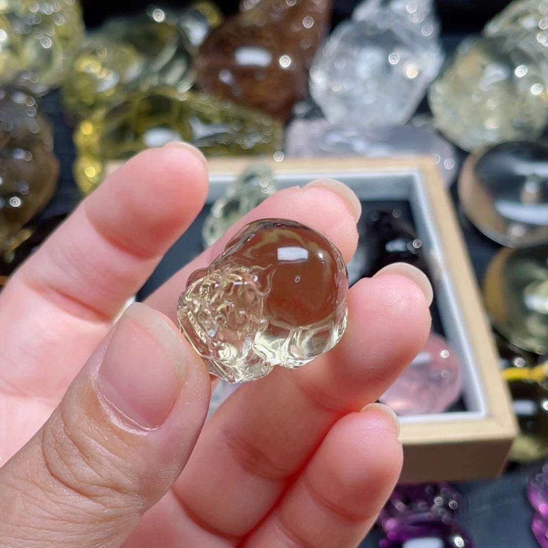 石材天然水晶吊坠摆件