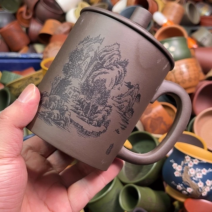 紫砂茶杯全手工紫砂主人杯