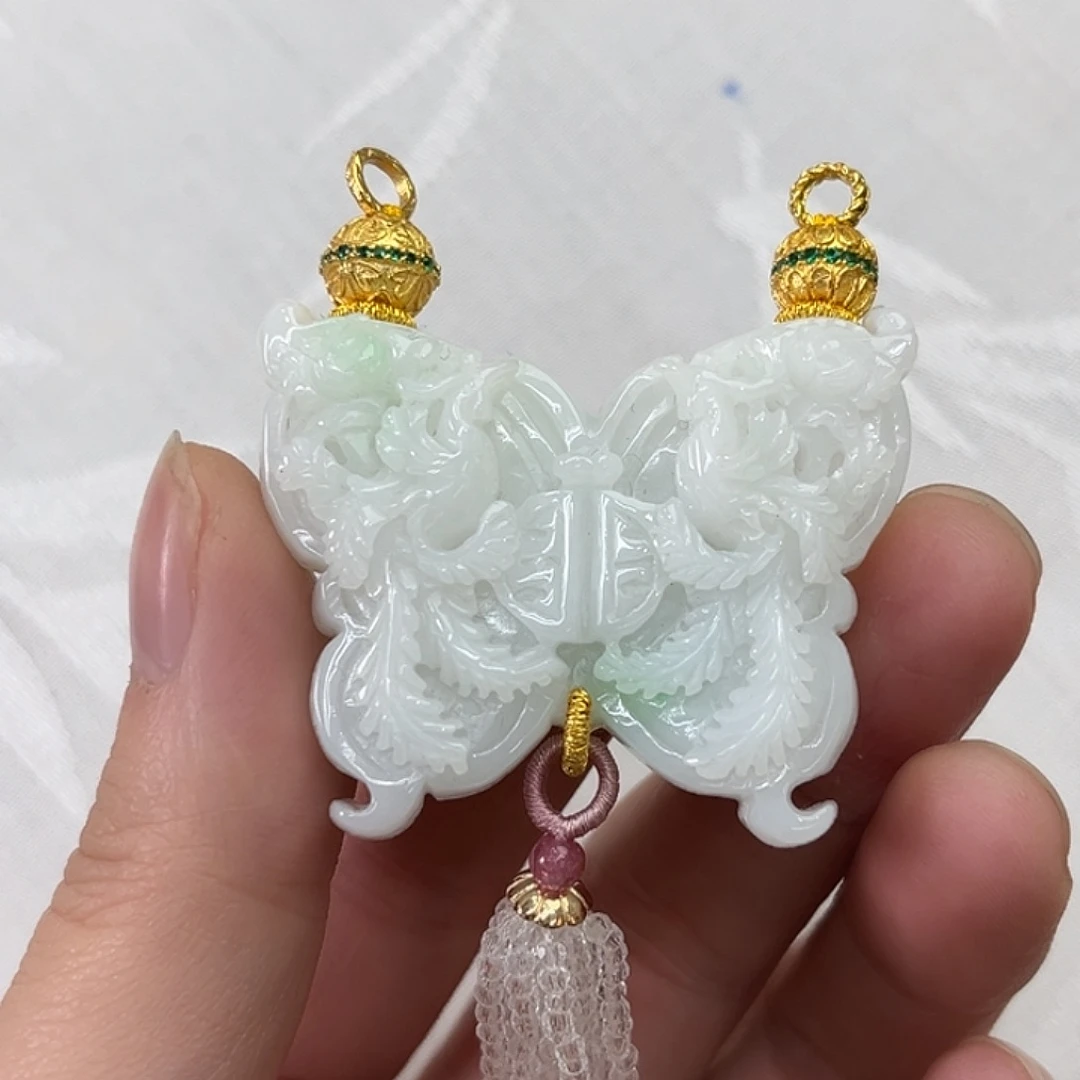 翡翠合金吊坠(赠链)国风