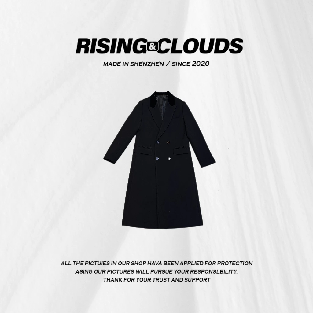 RISING&CLOUDS【莎莎】舒适百搭气质显瘦羊毛大衣010178