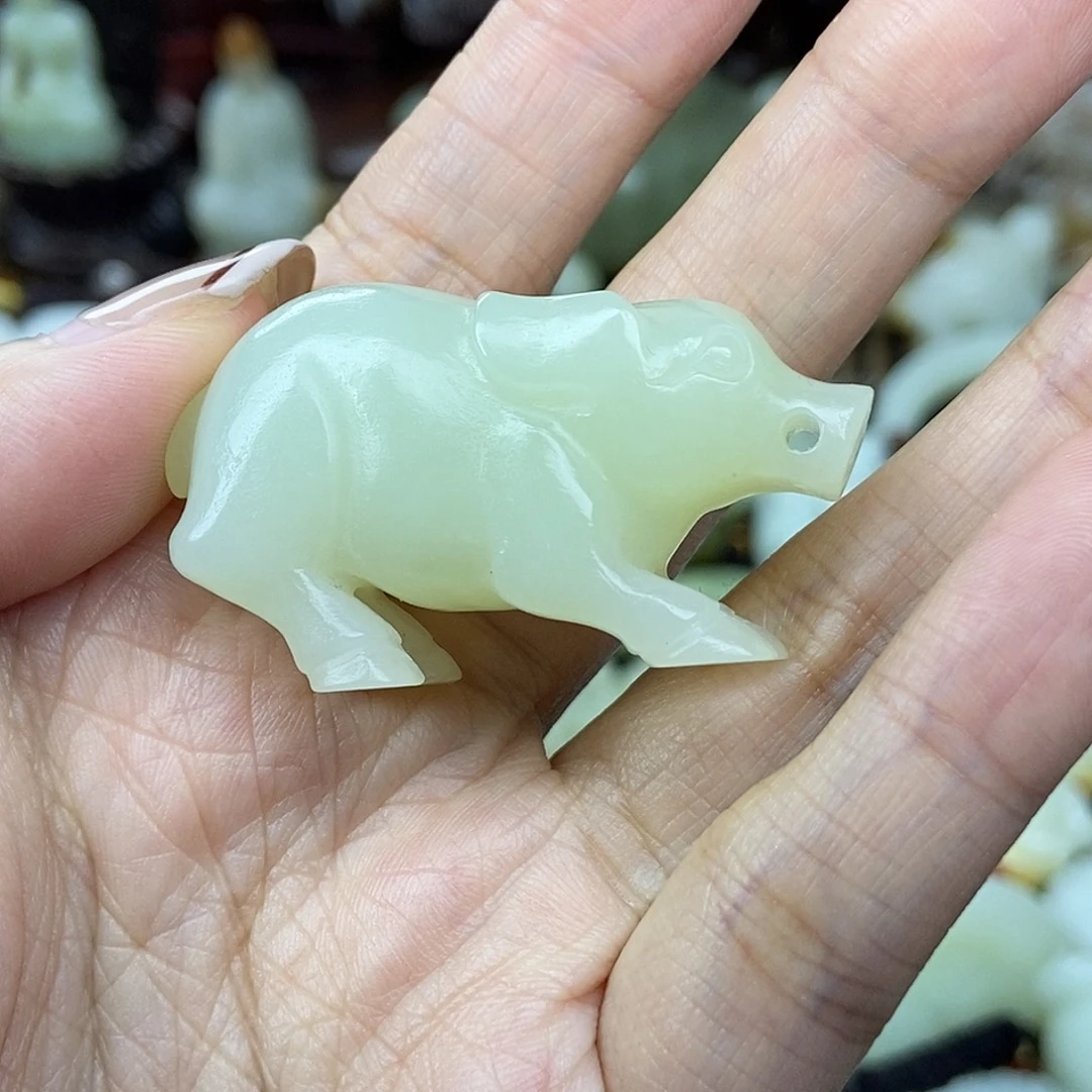 和田玉未镶嵌挂件