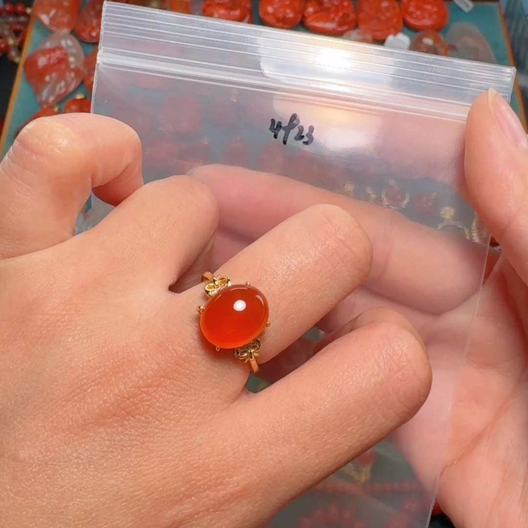南红玛瑙南红银S925镶嵌