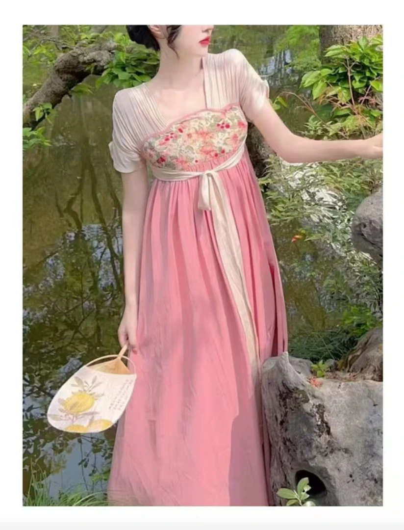 【A】套装-2025夏季款薄款古风套装亲肤透气亲肤休闲印花宽松家居服