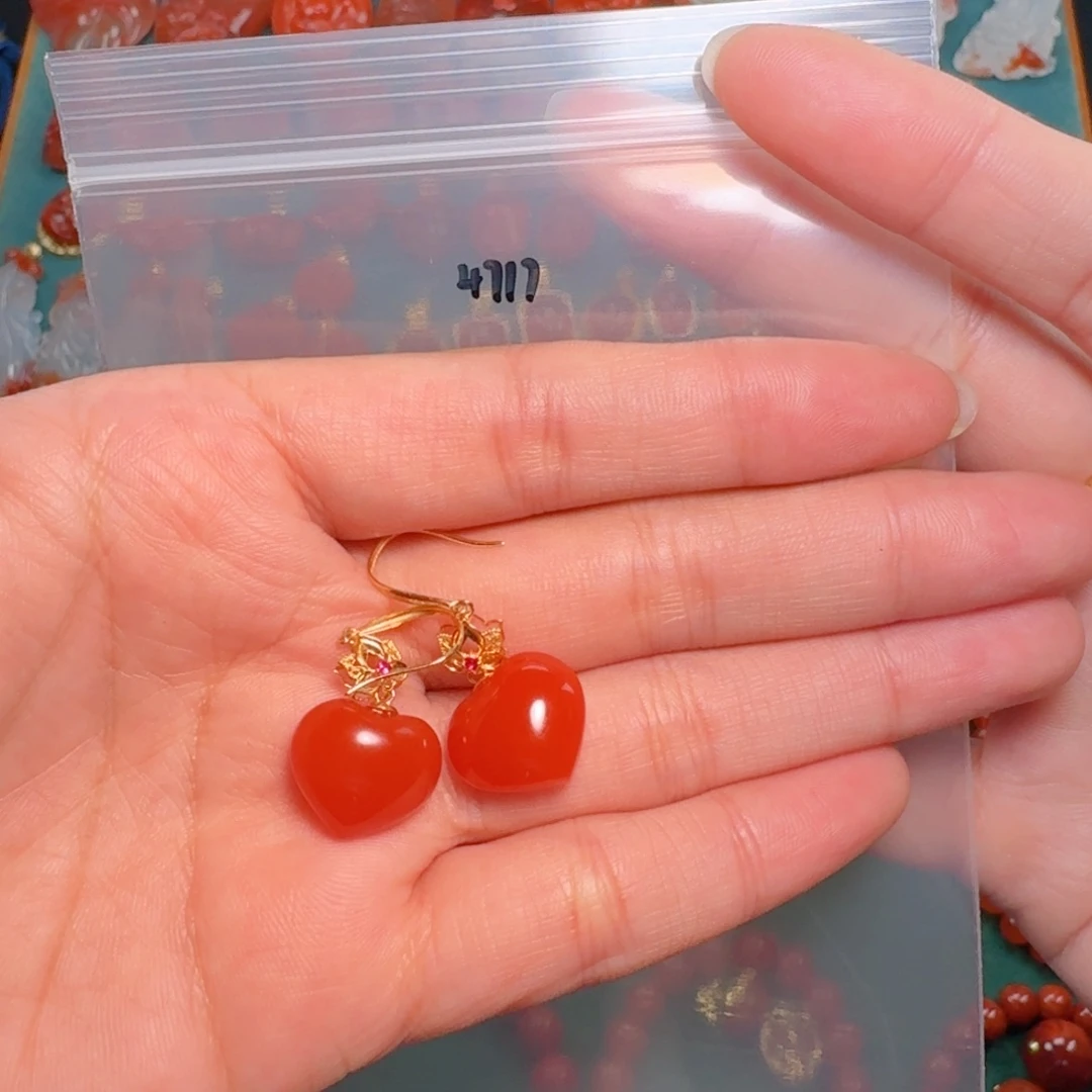 南红玛瑙南红18K金镶嵌