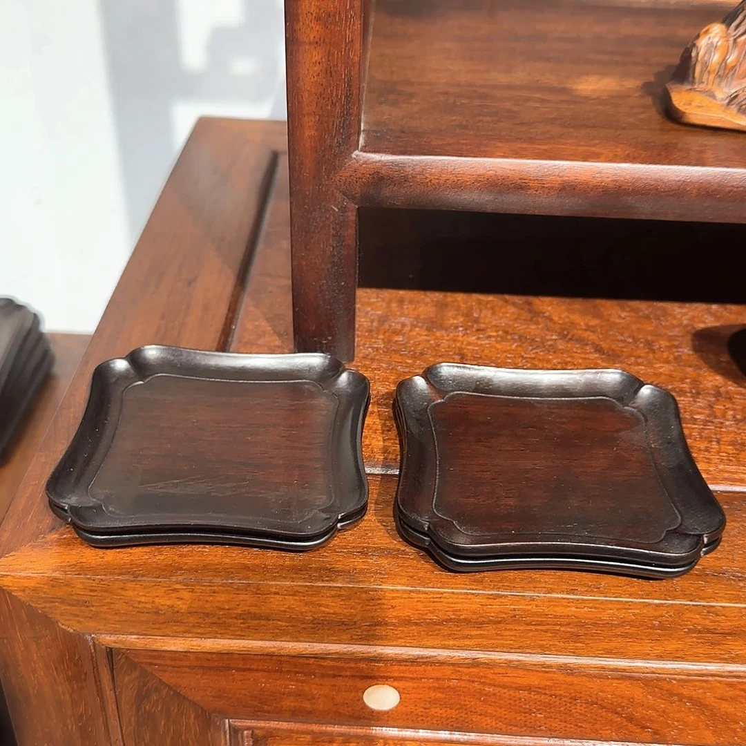 花梨木类酸枝木杯垫4个