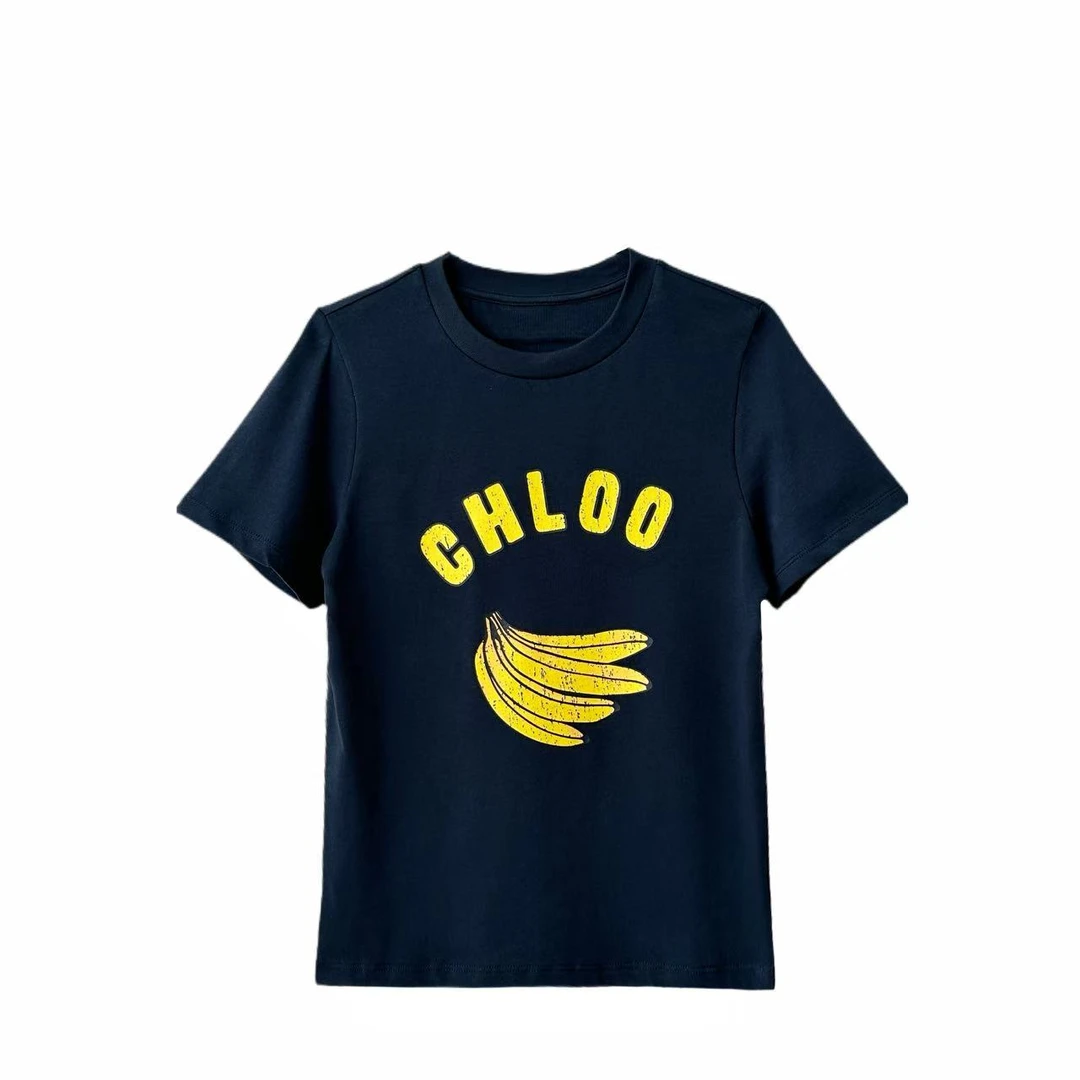 FUJIA STYLE新款气质时尚休闲百搭香蕉图案短袖T恤BT001