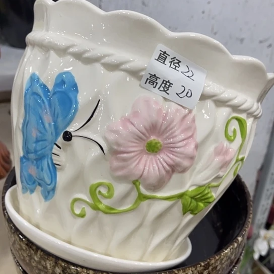 多肉绿植陶瓷花盆9.9……包邮，有孔