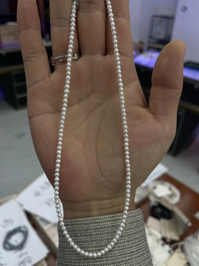 6262天然珍珠小米珠项链