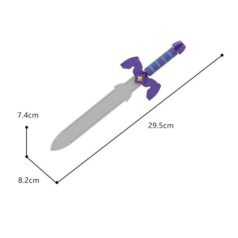 (夜光零件)塞尔达传说大师之剑王国之泪林克荧光拼装组装玩具