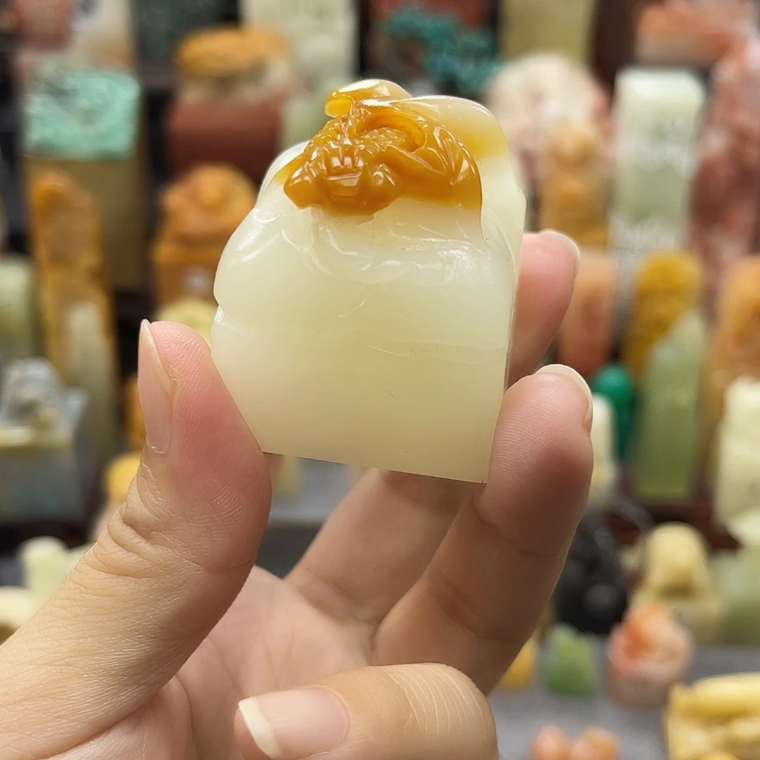 寿山石印石中***风4556包邮包刻