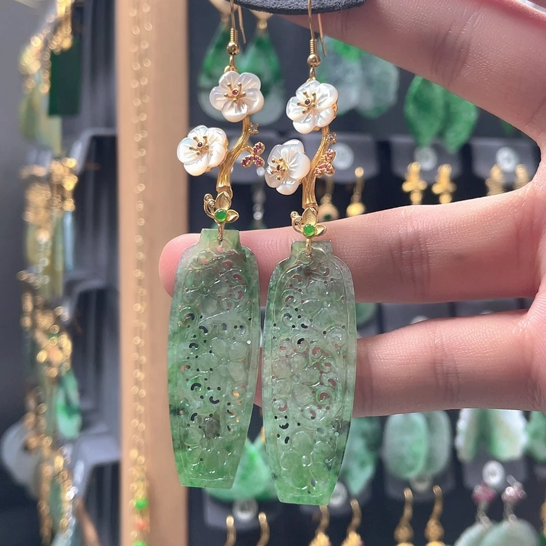 翡翠未镶嵌耳饰翡翠