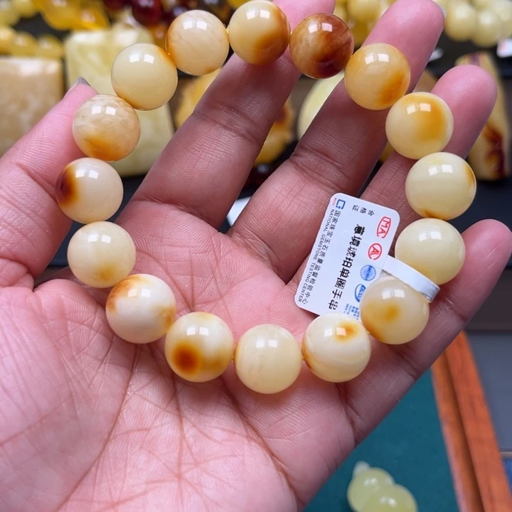 琥珀未镶嵌珠宝奇石M290号13+沁色妖花