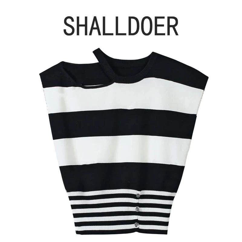 2025年夏季新款女装针织衫时尚百搭收腰设计感通勤简约透气上衣潮