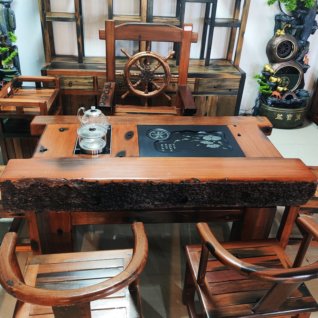 1米6龙骨枱+船舵主椅+2小圈椅+2双条椅（不含博古架和水榭）