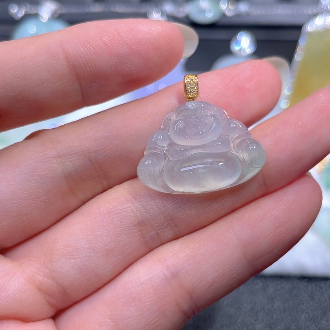 翡翠18K金镶嵌颈饰翡翠