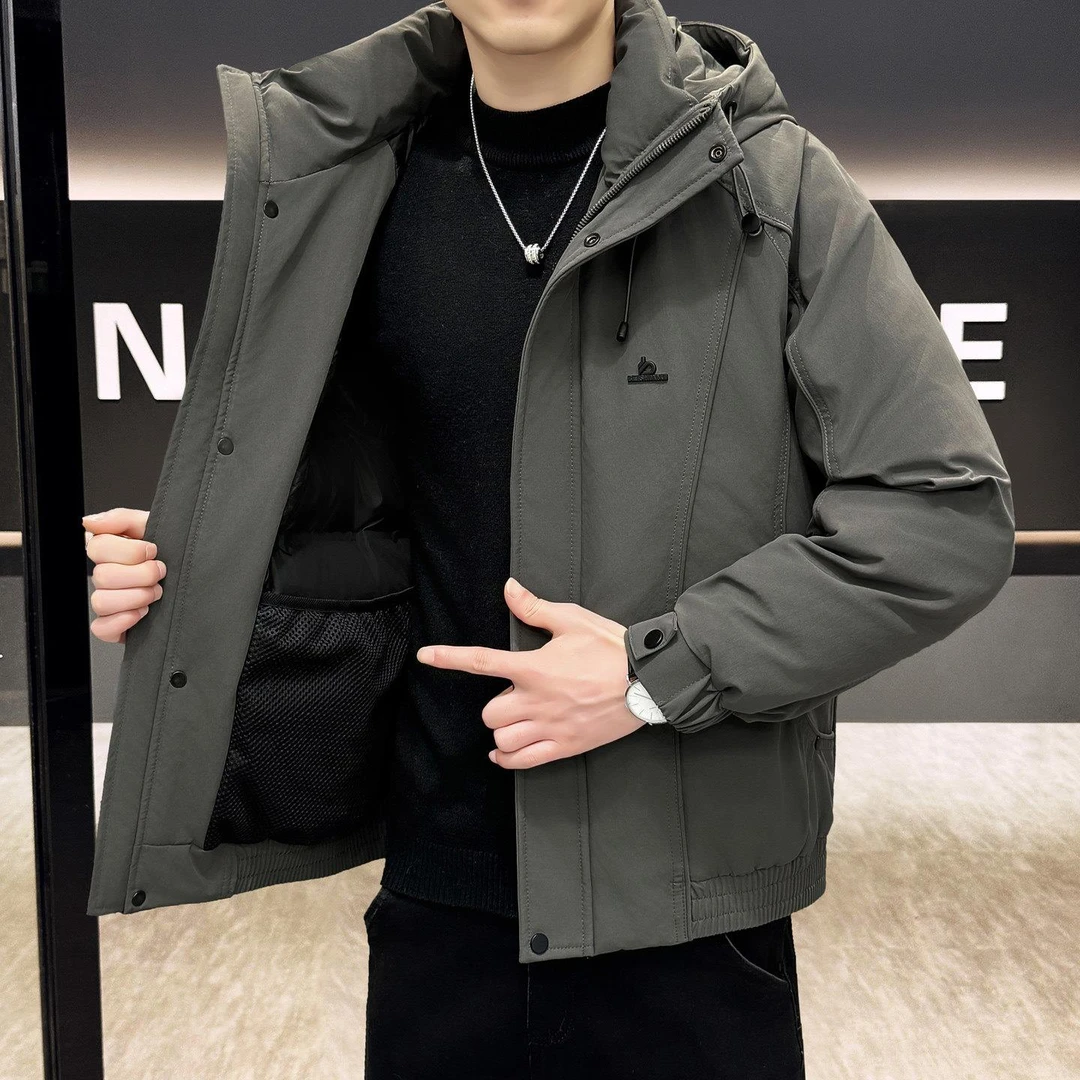 轻奢痞帅男装秋冬季新款韩版羽绒服男款潮流休闲百搭保暖加厚外套