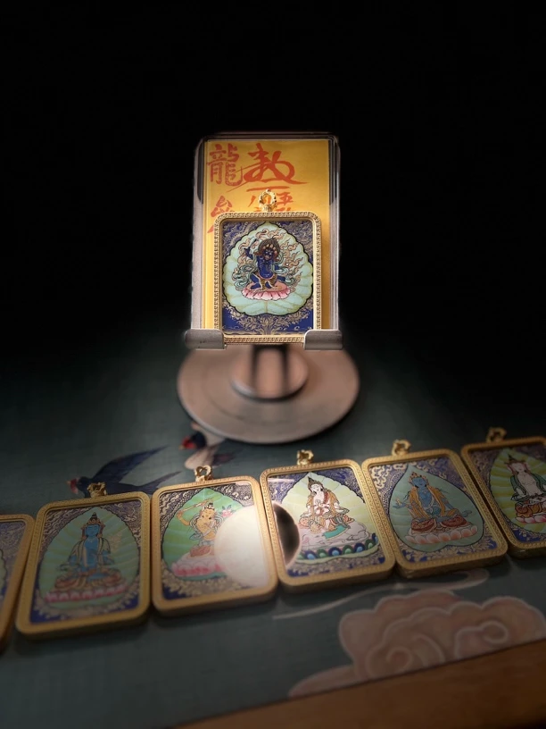 五台山龙参文化原创设计不动尊菩萨唐卡