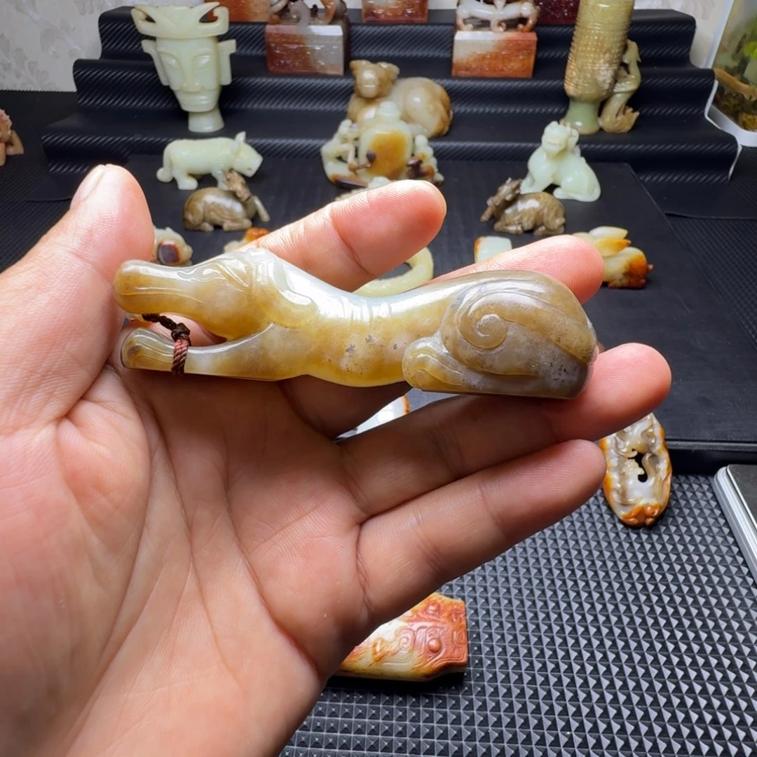 时***墨和田玉未镶嵌挂件