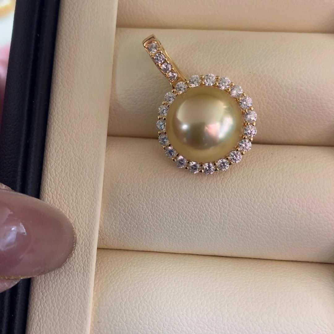 海水珍珠银S925镶嵌颈饰