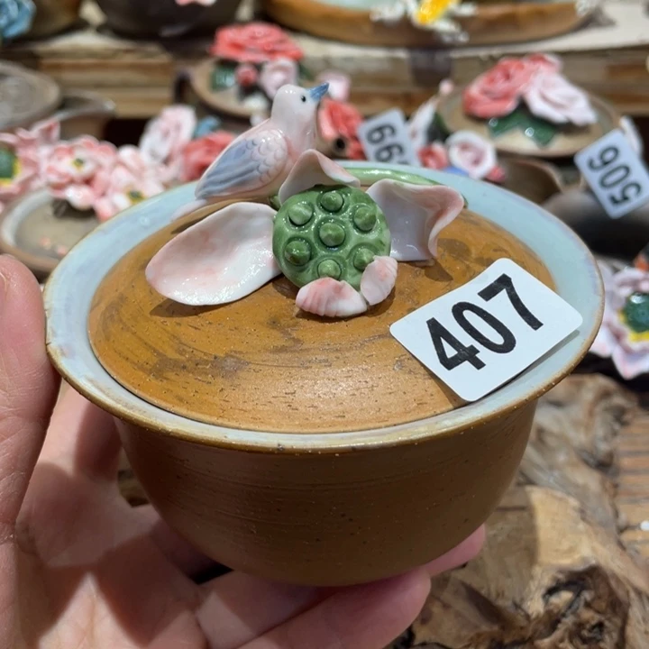 手工制作陶瓷茶具茶杯青蛙