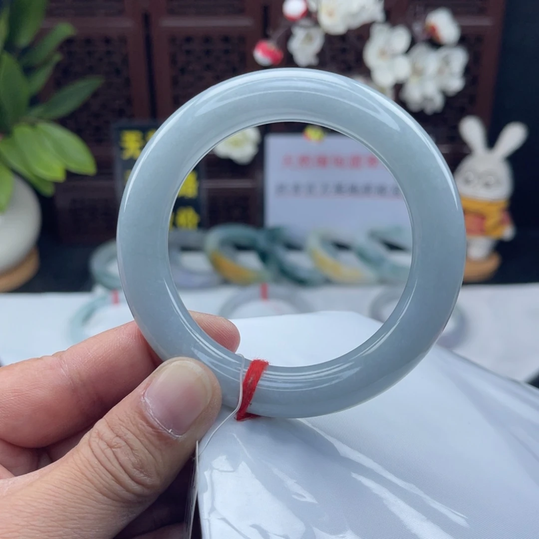 翡翠未镶嵌把件57-58胖圆条