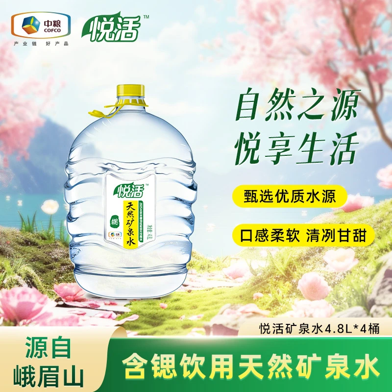 悦活/峨眉山 天然矿泉水PET4.8L*4