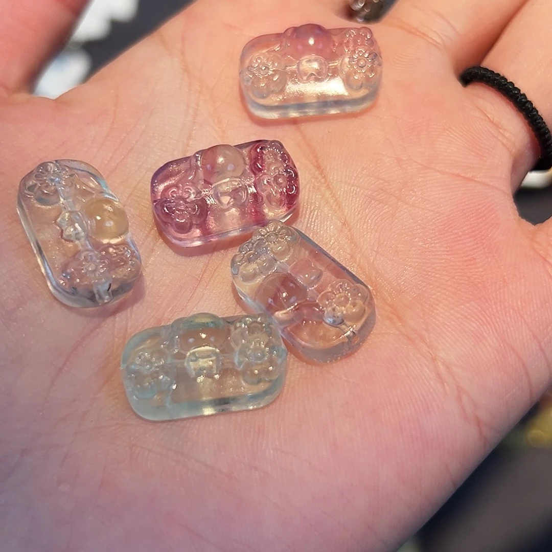 萤石手牌5颗未镶嵌煊*多样性发其一