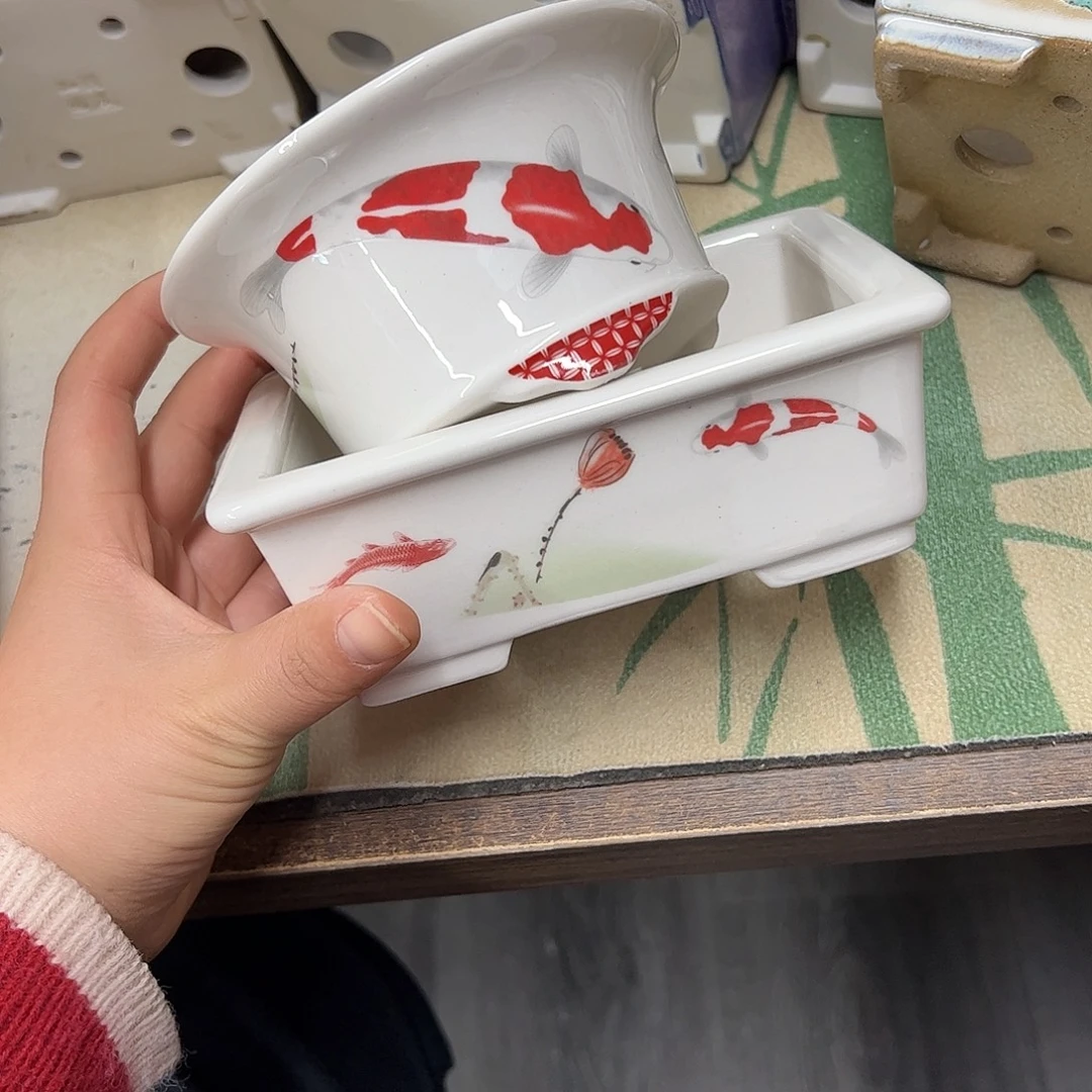 哈***O紫砂花盆719号瑕疵2个